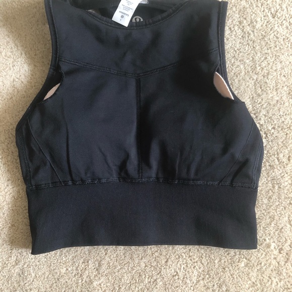Lululemon Ebb to Train Sports Bra Black  Size 4  Medium Support, C/D Cup - Picture 7 of 8